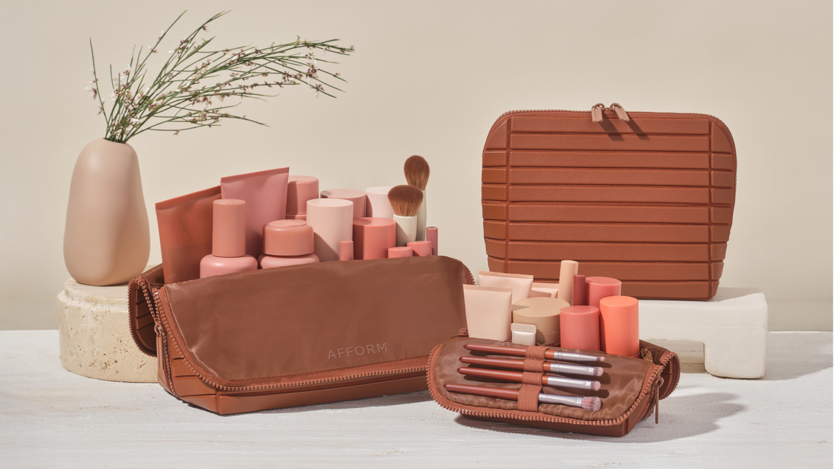 The three sizes of Vicuna (Brown) Travellers shown with the Afform (formerly Parallelle) logo