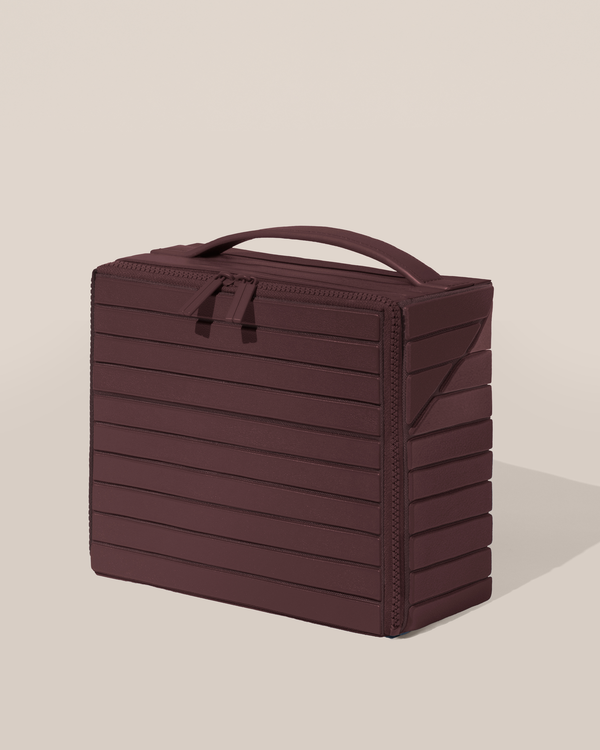 Closed Afform Medium Cassis (maroon) Kit toiletry bag with a compact, zip-around design and top handle for elevated everyday or travel organization