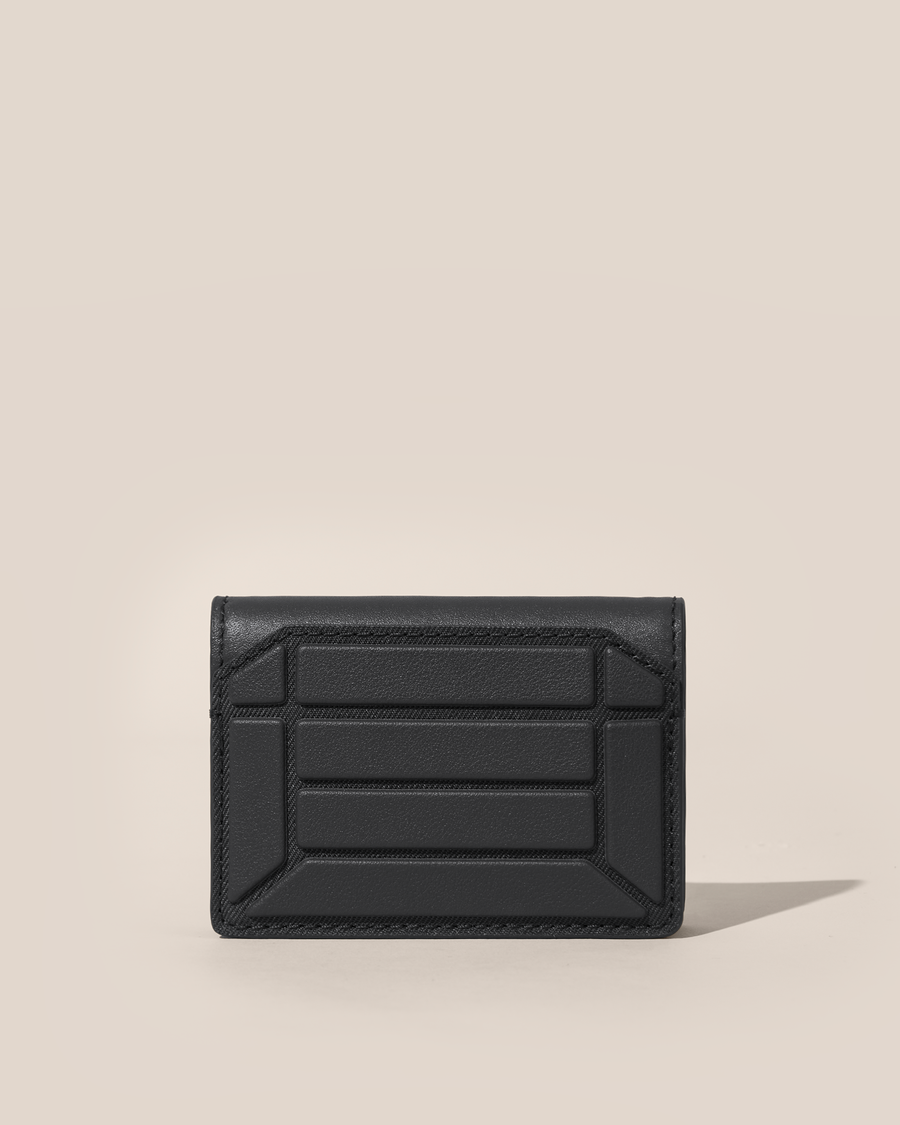 Closed Afform Onyx Card Case with structured geometric bar design on the front