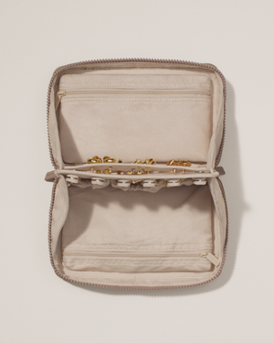 Top down image of the large vault showing it  can hold a wide variety of jewelry.