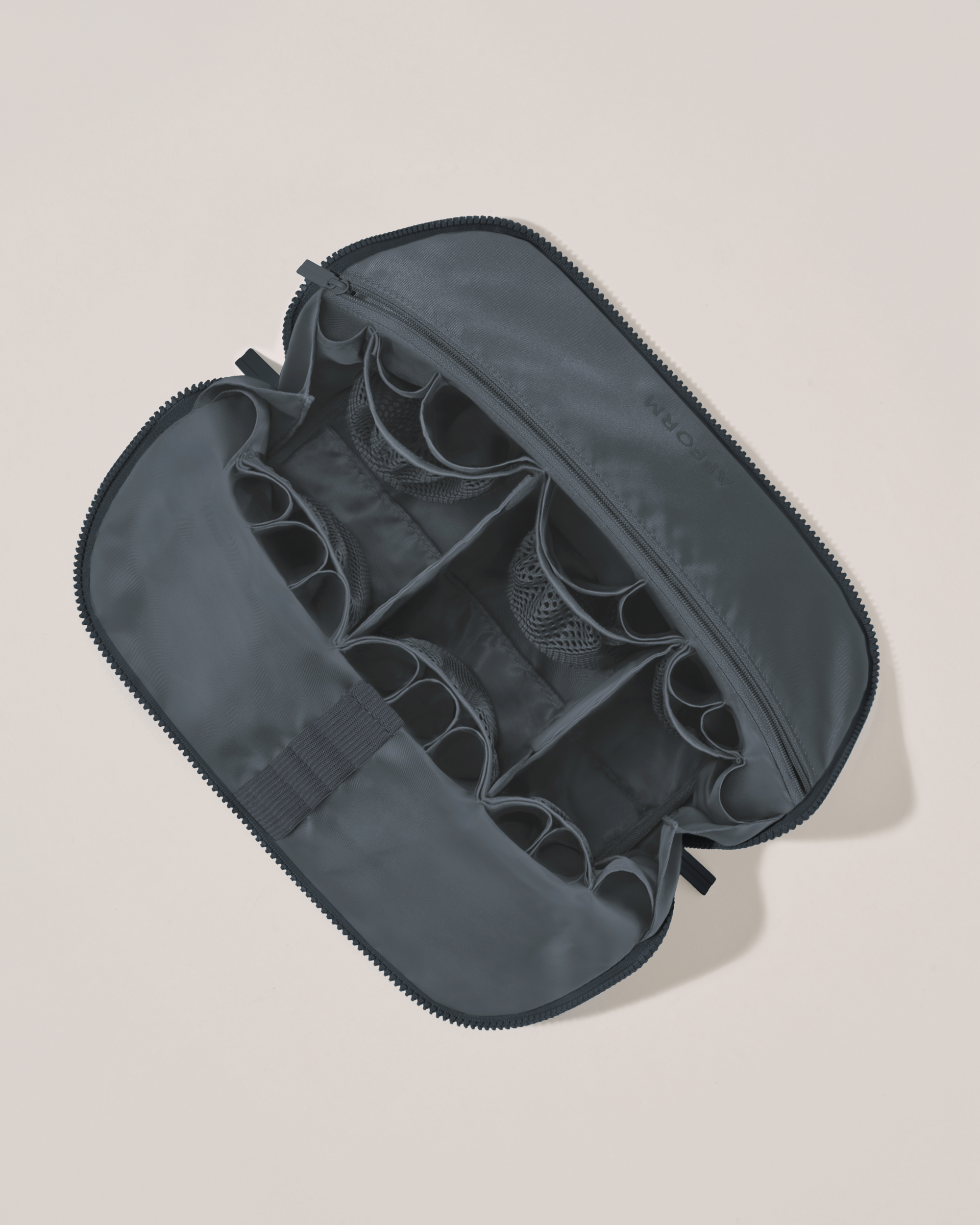 The Large Indigo Traveller - Fold-Down Makeup Bag