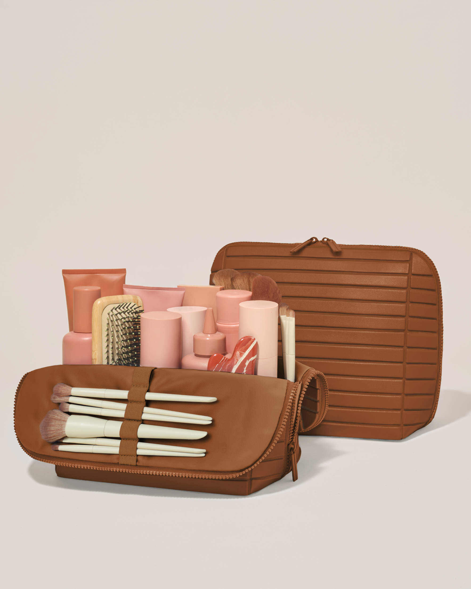 The Large Vicuna Traveller - Fold-Down Makeup Bag
