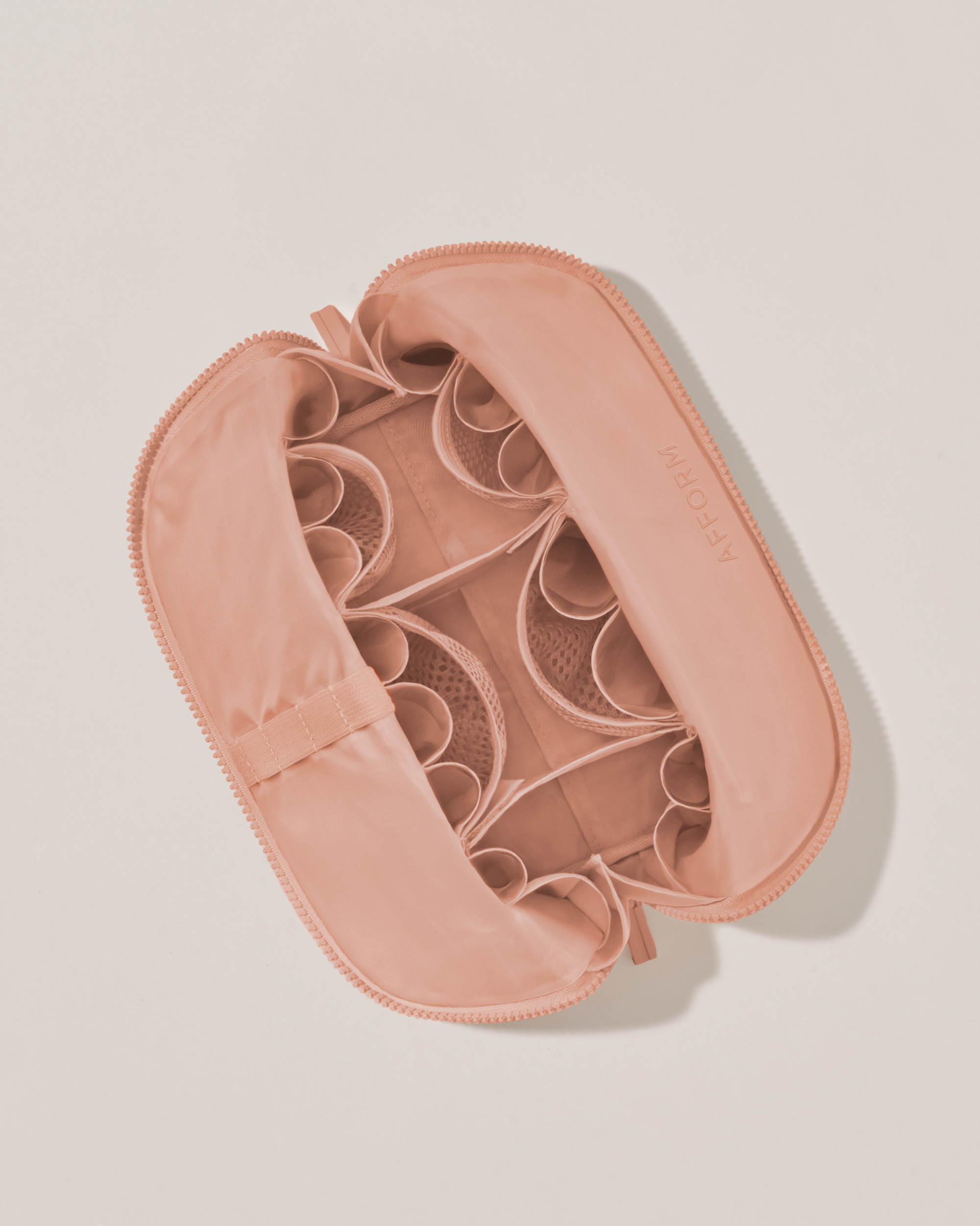 The Medium Blush Traveller - Fold-Down Makeup Bag