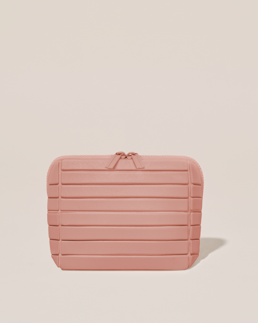 Closed Afform Small Blush (pink) Traveller makeup bag with structured horizontal bar design
