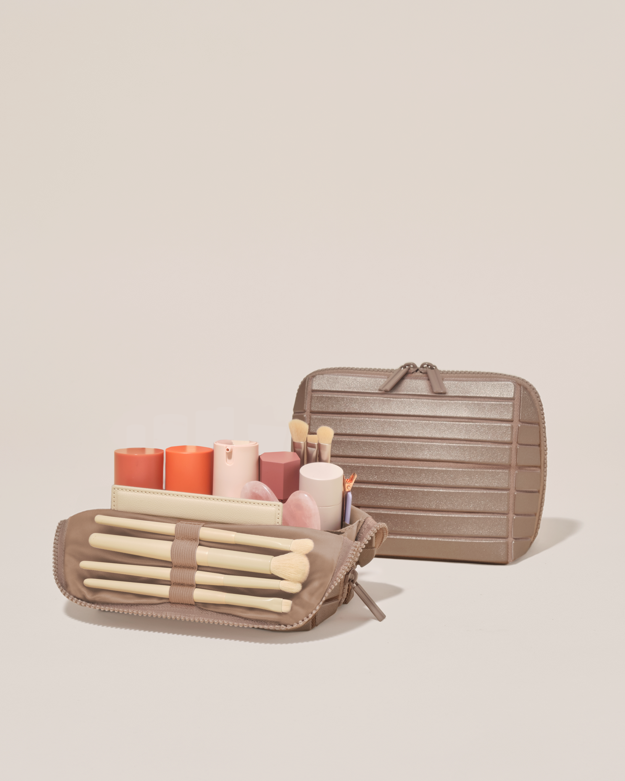 The Small Bronze Traveller - Fold-Down Makeup Bag
