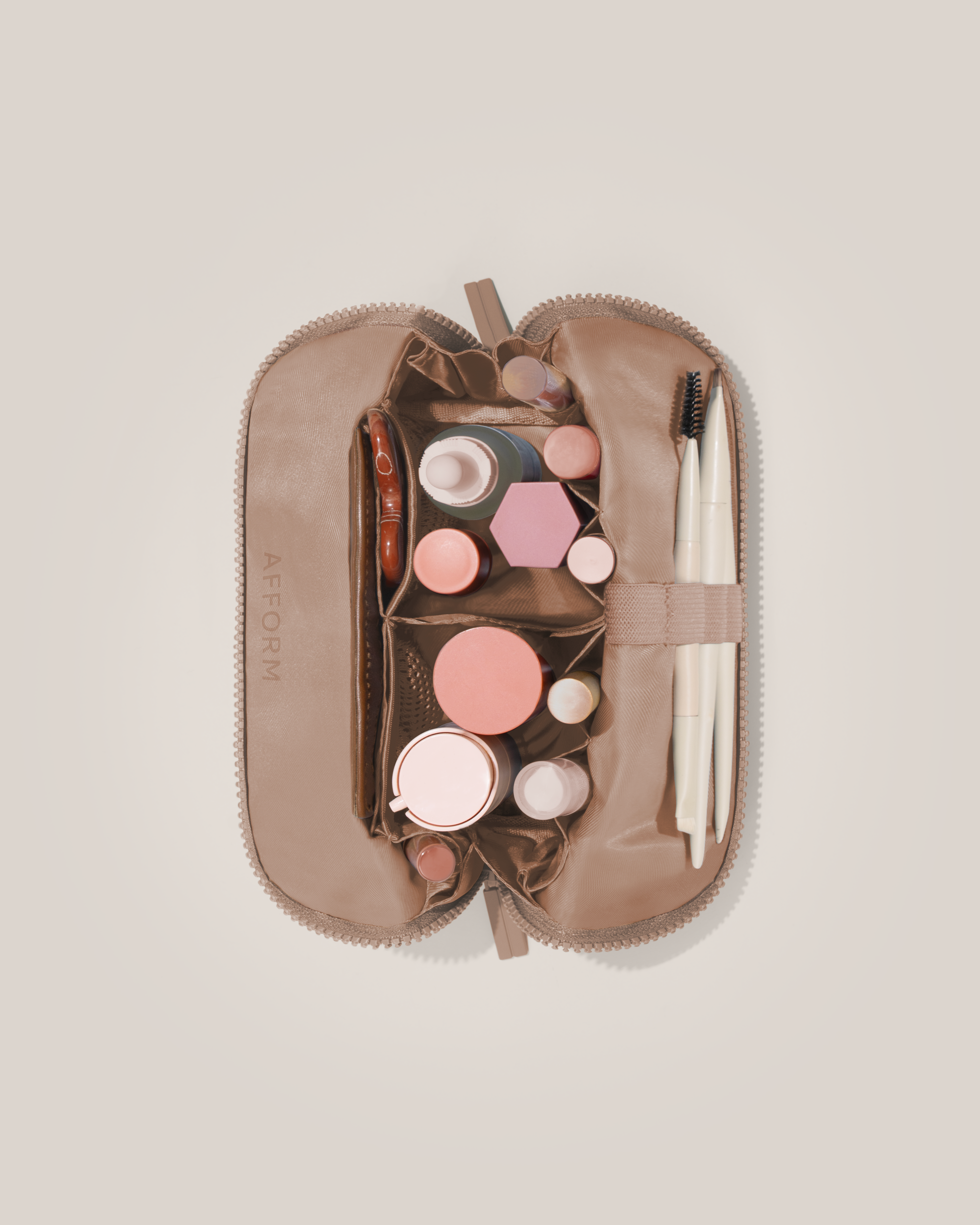 The Small Bronze Traveller - Fold-Down Makeup Bag