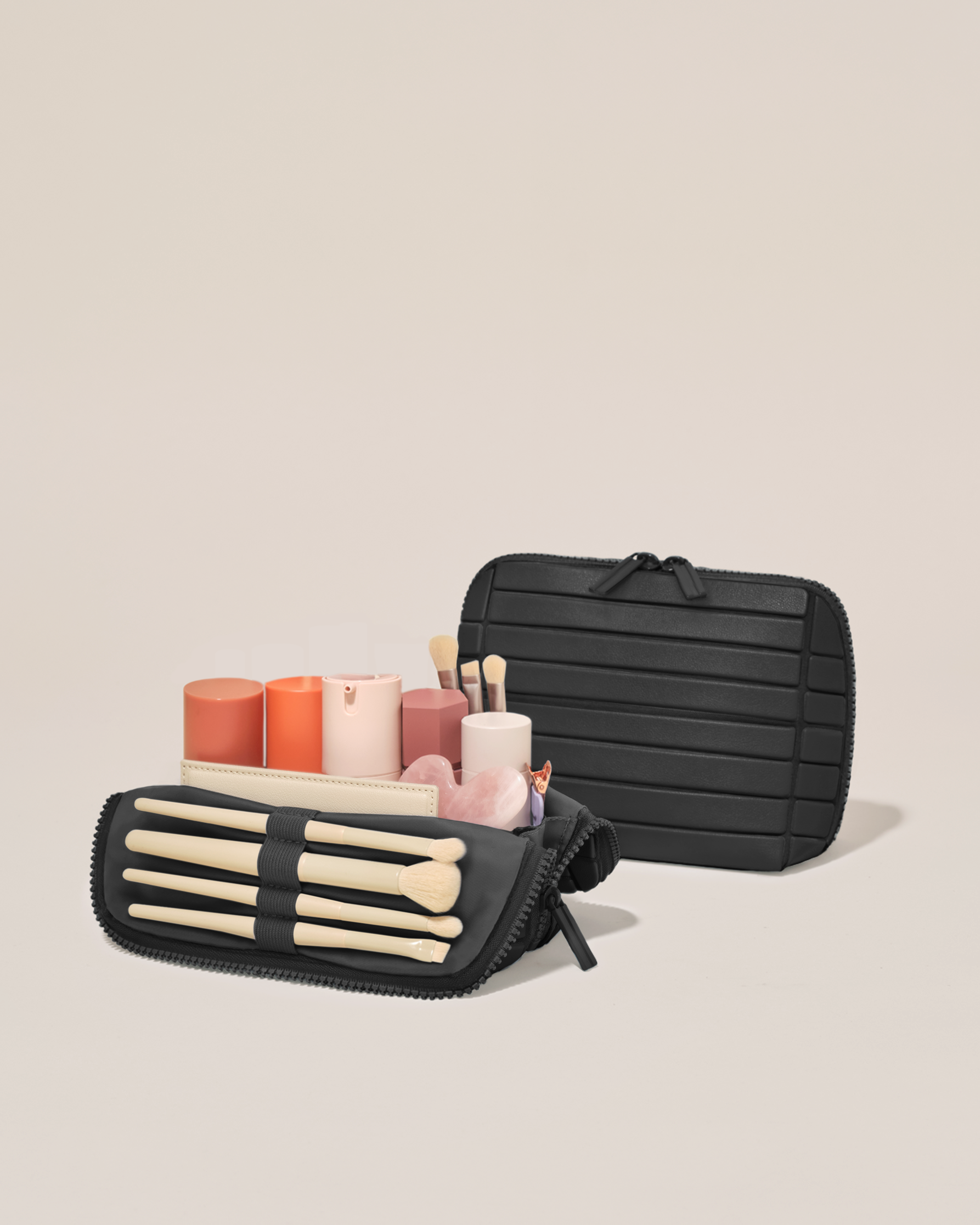 The Small Onyx Traveller - Fold-Down Makeup Bag