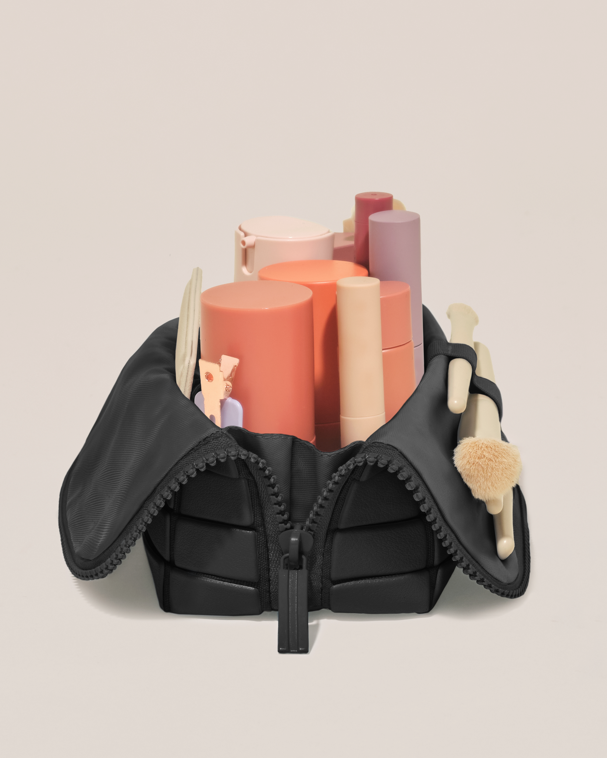 The Small Onyx Traveller - Fold-Down Makeup Bag
